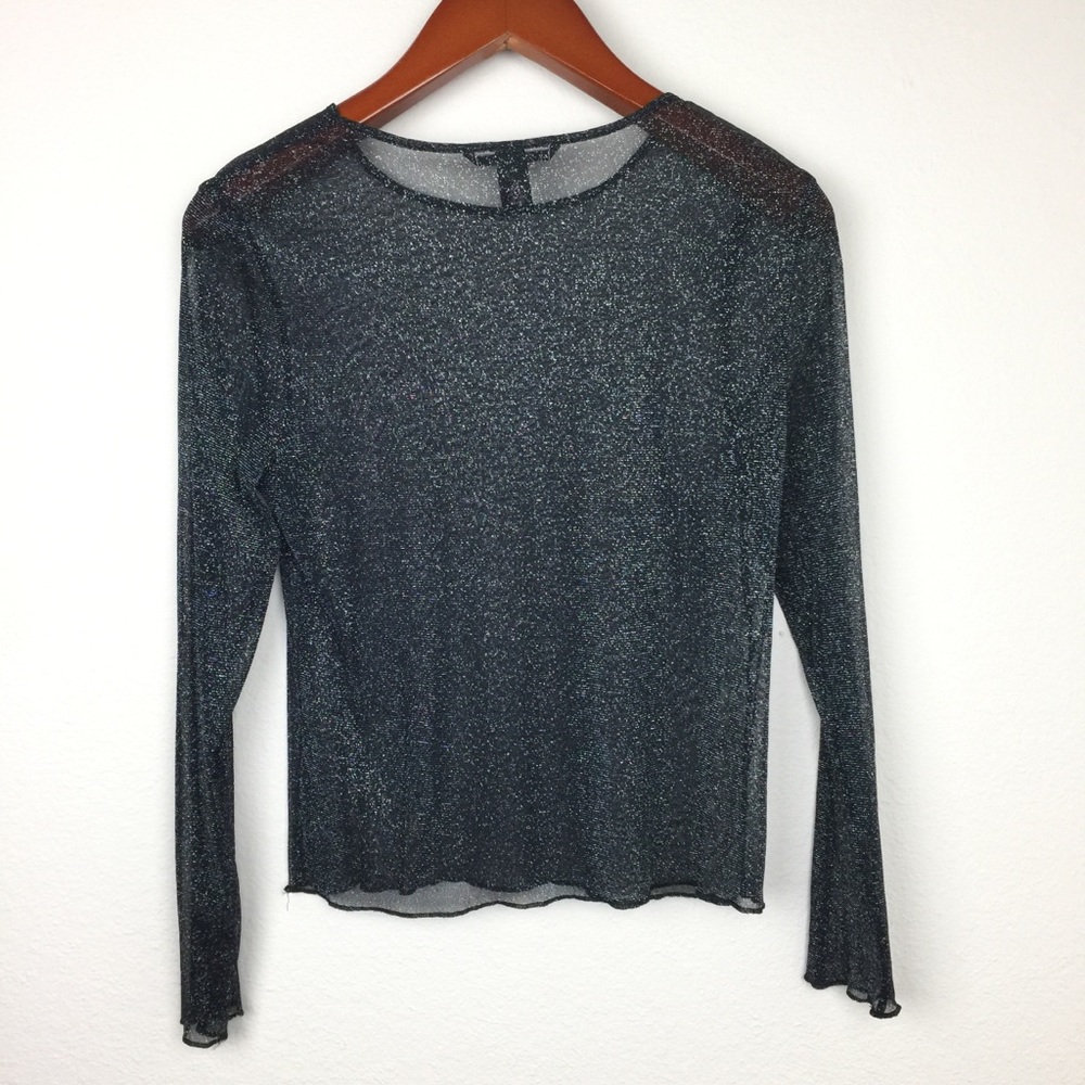 Victoria’s Secret Sheer Long Sleeve Sparkle Night Out Shimmer Layer